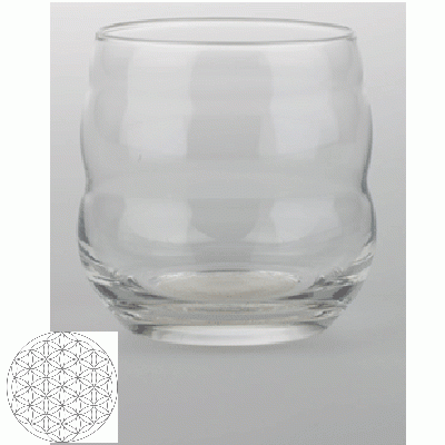 Glas Blume des Lebens Mythos Platinum