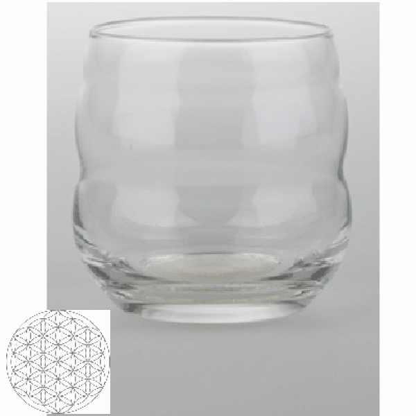 Glas Blume des Lebens Mythos Platinum